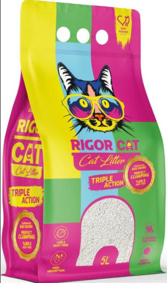 Cat litter Rigor CAT White Cat Litter Baby Powder 5 L
