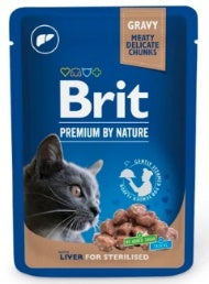 Brit - Premium - Cats Food - Pouch 100 gm - Sterilized - Liver