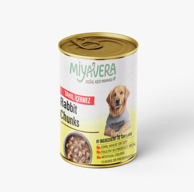 miyavera chunks can food for adult dog rabbit 400gm