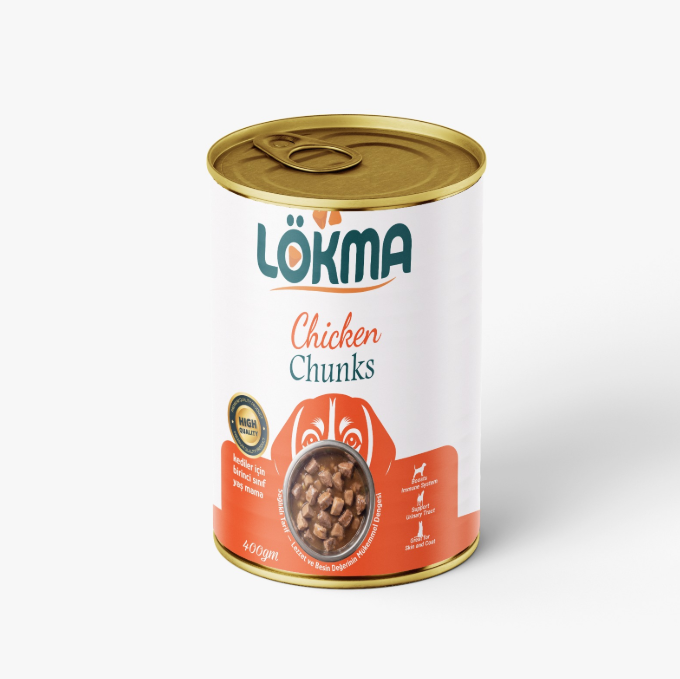 Lokma Chunks Can Food For Adult Dog - Chicken 400 GM 