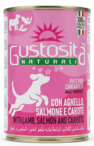 Gustosita - Can 400 gm - For Adult Dogs - Lamb & Salmon
