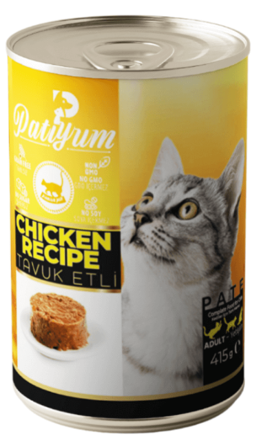 Wet Food Patiyum cat  Patiyum Cat Can Food Pate Chicken Recipe for Adult Cats 400 g 
