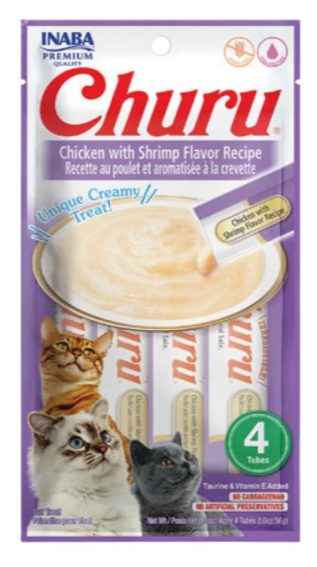 Inaba - Churu - For Cats - 56 gm - Chicken With Shrimp