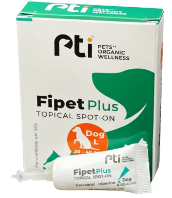 Pti - Pets Organic Wellness - Fipet Plus - Spot-On - For Dogs ( L ) - 20-40 Kg - 3.5 Ml