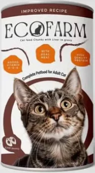 Ecofarm - Can 400 gm - For Adult Cats - Liver
