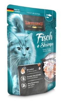 Leonardo - Cat Treat - Pouch 85 gm - Adult - Fish & Shrimp