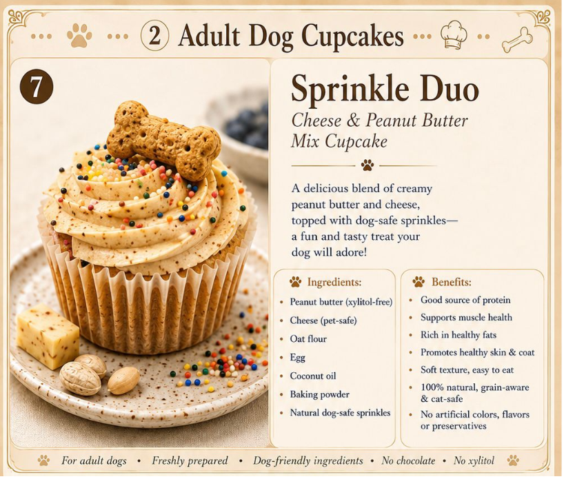 Sprinkle Duo - Adult Dog Cupcake