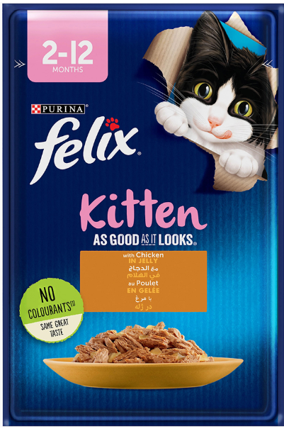 Purina - Felix - For Junior Cats - Pouch 85 gm - With Chicken