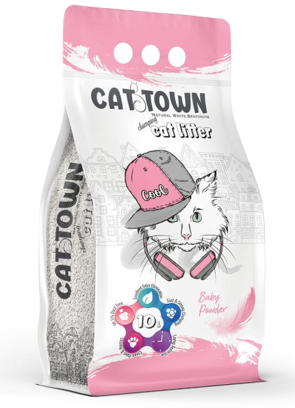 Cat litter Cattown CAT White Cat Litter Baby Powder 10 L
