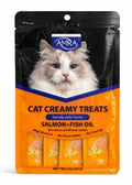 Amna - Cat Creamy Treat - 15 gm - 5 Pcs - Salmon&Fish Oil