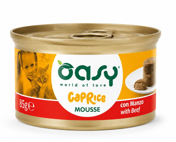 Oasy Wer Cat Caprice Mousse With Beef 85 gr