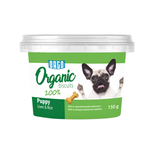 biscuits orgo DOG Puppy Liver & Rice 150 gm