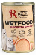Rich Excellence Cans Wet Food Cats 400G - Chicken & Shrimp