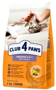 Club 4 Paws - Dry Food - For Adult Cats - 2 Kg - Indoor - Chicken