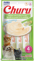 Churu - Adult Cats - Creamy Treat - 4 Tubes - 56 g - Chicken & Scallop
