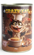 Wet Food Crazy Cat cat  Crazy Cat Can Food Pate Rabbit 400 g 