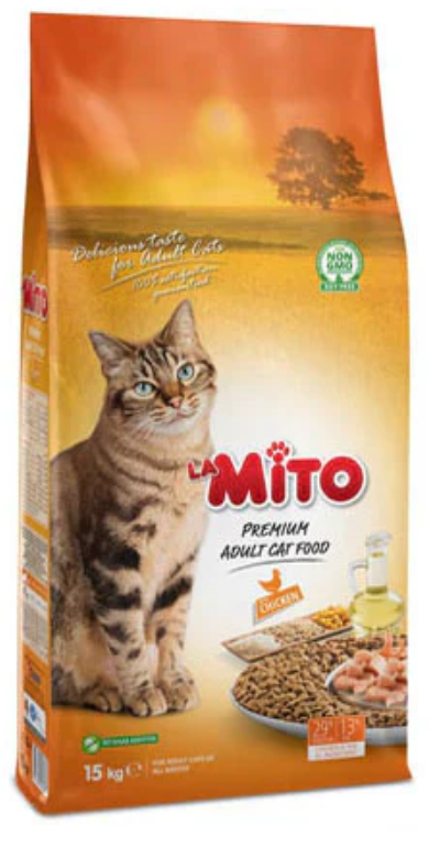 La Mito - Dry Food - For Adult Cats - 15 Kg - Chicken