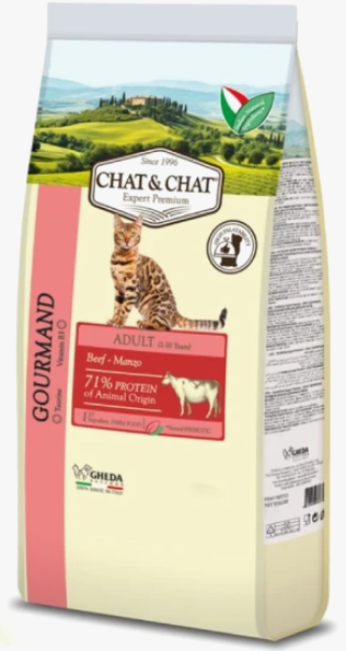 CHAT & CHAT - For Adult Cats - 14 kg - Beef