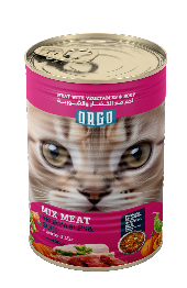 Wet Food orgo cat  Orgo Can Food For Kitten Mix Meat With Veg & Soup 400 GM 