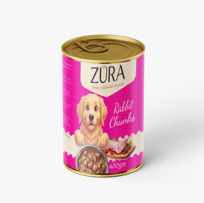 Zura Chunks Can Food For Adult Dog rabbit 400 GM