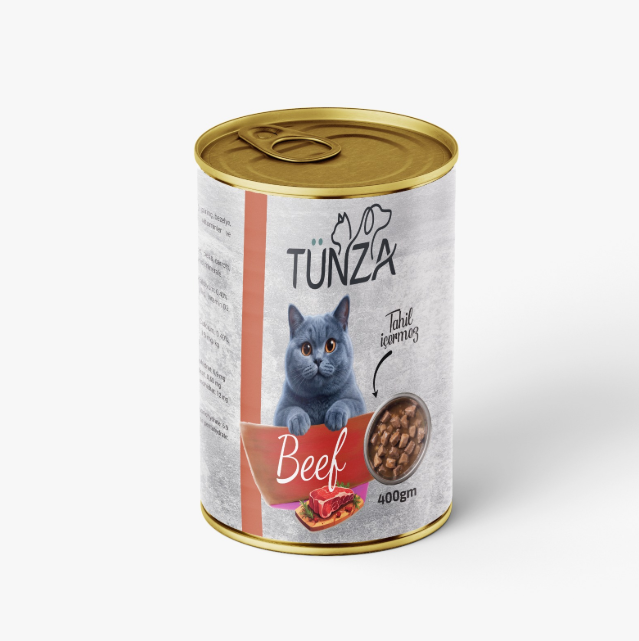 Tunza Chunks Can Food For Adult Cat Beef 400 GM
