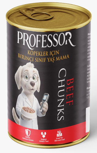 Professor Chunks Can Food For Adult Dog - Beef 400 GM 