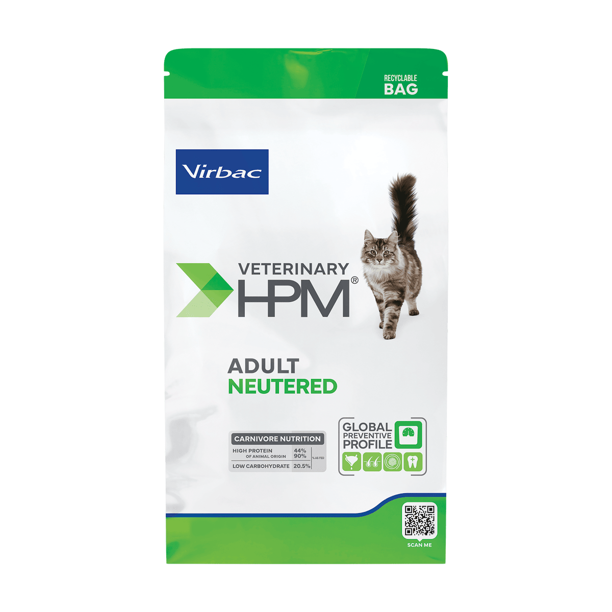 Virbac - Dry Food - For Cats - 1.5 kg - Adult Neutered