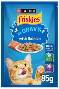 Purina - Friskies - For Adult Cats - Pouch 85 gm - With Salmon