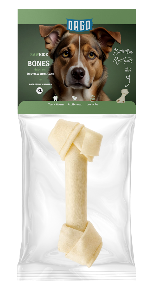 treats orgo DOG RAWHIDE BONES Dental & Oral Care - 1 pce - XL