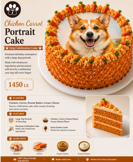 Chicken Carrot Portrait - Large Cake