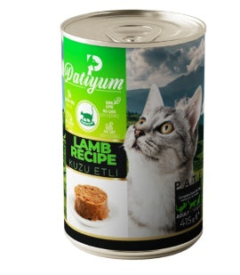 Wet Food Patiyum cat  Patiyum Cat Can Food Pate Lamb Recipe for Adult Cats 400 g 