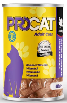Procat - Can 415 gm - Adult Cats - Turkey