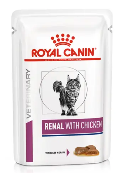 Royal Canin - Pouch 85 gm - Adult Cats - Renal Chicken