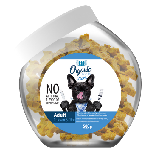 biscuits orgo DOG Puppy Chicken & Rice 500 gm