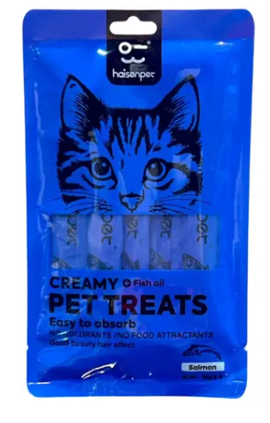 Haisenpet - Cat Creamy Treat - 15 gm - 5 Pcs - Salmon
