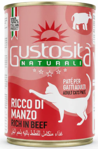 Gustosita - Can 400 gm - For Adult Cats - Beef