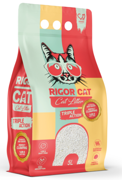 Cat litter Rigor CAT White Cat Litter Orange Lime Sticker 5 L
