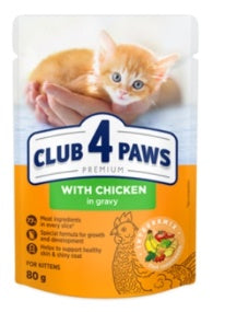 Club 4 Paws - Premium - For Kitten Cats - Pouch 100 gm - With Chicken