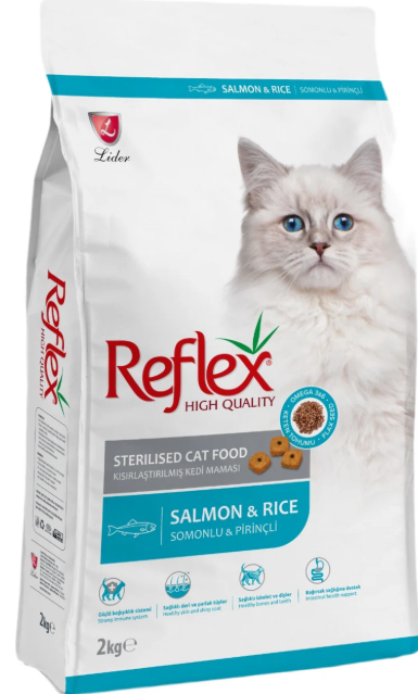 Reflex - Dry Food - For Adult Cats - 2 kg - Salmon & Rice - Sterilised