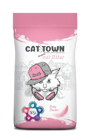 Cat litter Cattown CAT White Cat Litter Baby Powder 20 L