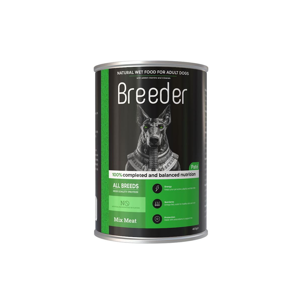 Wet Food Breeder dog  Can Food Adult  Mix Meat 400 gm 