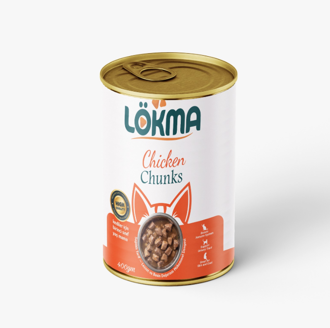 Lokma Chunks Can Food For Adult Cat - Chicken 400 GM 