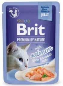 Brit - Cats Food - Pouch 85 gm - Delicate Meat - With Salmon