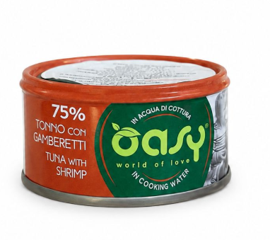 Oasy Wet Cat Mor Love Tuna With Shrimp tin 70 gr