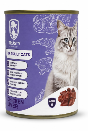 Trusty Wet Food chicken Liver Cat 400g 