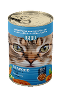 Wet Food orgo cat  Orgo Can Food For Cat Sea Food & Shrimb With Veg & Soup 400 GM 