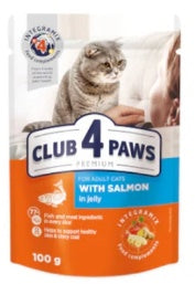Club 4 Paws - Premium - For Adult Cats - Pouch 100 gm - With Salmon