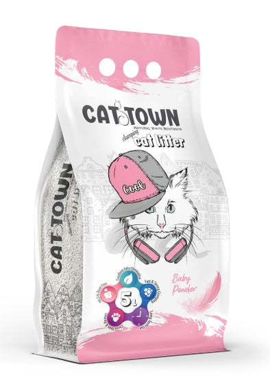 Cat litter Cattown CAT White Cat Litter Baby Powder 5 L