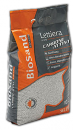Lettiera - Biosand - Cat Litter - 10 L - Carboni Attivi