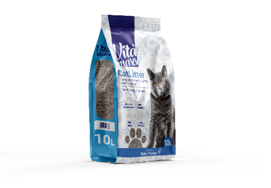 Cat litter Vita maxx CAT Brown Sand Clumping 10 L Baby Powder